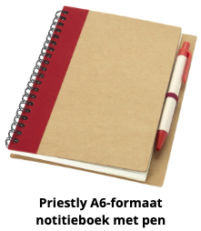 Priestly A6-formaat notitieboek met pen