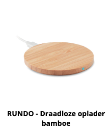 Draadloze oplader bamboe